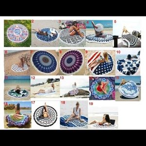 100% cotton round beach towels